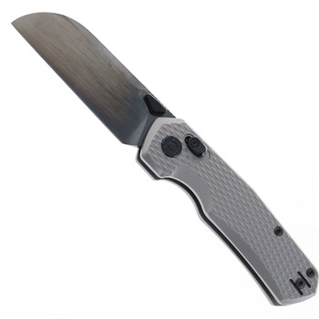 Kunwu Reverse Tux Compact Chad Folding Knife Grey Titanium Handle