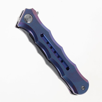 TwoSun Folding Knife Color Titanium Handle M390 Plain Edge TS165-M390-Color