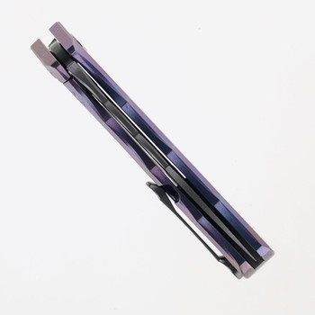 TwoSun Folding Knife Color Titanium Handle M390 Plain Edge TS165-M390-Color