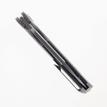 TwoSun Folding Knife Black Titanium/Carbon Fiber Handle YJ01-V1  Plain Edge TS226-YJ01-V1