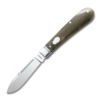 RoseCraft Nolichucky Jack Folding Knife Moss Brown Bone Handle D2 Spear Point Plain Edge RCT011