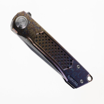 TwoSun Folding Knife Color Titanium Handle M390 Plain Edge TS383-M390-Color