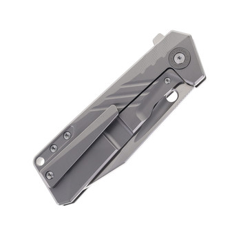 TwoSun Folding Knife Gray Titanium Handle M390 Plain Edge TS509-M390-Sand