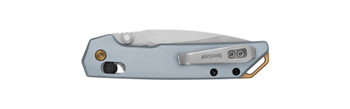 Kershaw Mini Iridium Folding Knife Ice Blue Aluminum Handle D2 Plain Edge Stonewash Finish KS2051