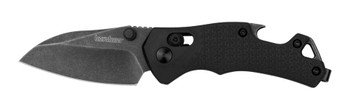 Kershaw Craze Folding Knife Black GFN Handle 8Cr13MoV Reverse Tanto Plain Black Blade KS8337