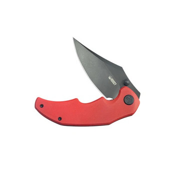 Kubey Ceto Folding Knife Red G10 Handle 14C28N Clip Point Plain Edge Blackwash Finish KU181E Kubey Ceto Folding Knife Red G10 Handle 14C28N Clip Point Plain Edge Blackwash Finish KU181E