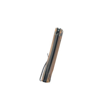 Kubey Akino Folding Knife Black/Yellow Ultem Handle 14C28N Plain Edge Blackwash Finish KU2102H