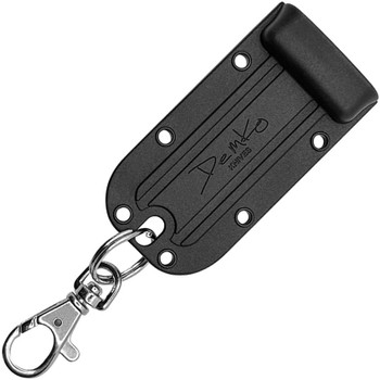 Demko Armiger 2 Fixed Blade Knife Black TPR Handle 4034 Clip Point Plain Edge Satin Finish DEM09648