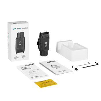 Olight PL-3R-Valkyrie Rechargeable Rail Mounted Tactical Light Black Aluminum Body 1500 Lumens PL-3R-VALK-BLK