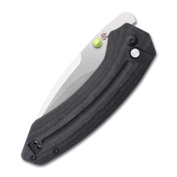 Rosecraft Bowfin Folding Knife Black Micarta Handle RPM9 Drop Point Plain Edge Satin Finish RCM020