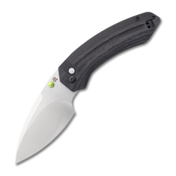Rosecraft Bowfin Folding Knife Black Micarta Handle RPM9 Drop Point Plain Edge Satin Finish RCM020