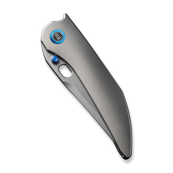 WE Attor Folding Knife Polished Bead Blast Titanium Handle 20CV Modified Persian Plain Edge Polished Bead Blast Finish WE23037B-2 WE Attor Folding Knife Polished Bead Blast Titanium Handle 20CV Modified Persian Plain Edge Polished Bead Blast Finish WE23037B-2