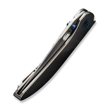 WE Attor Folding Knife Polished Bead Blast Titanium Handle 20CV Modified Persian Plain Edge Polished Bead Blast Finish WE23037B-2 WE Attor Folding Knife Polished Bead Blast Titanium Handle 20CV Modified Persian Plain Edge Polished Bead Blast Finish WE23037B-2