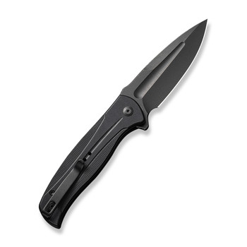 Civivi Incindie Button Lock Folding Knife 14C28N Black G10 Handle Spear Point Plain Edge Black Stonewash Finish C23053-1