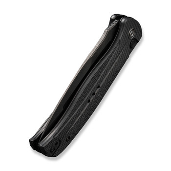 Civivi Incindie Button Lock Folding Knife 14C28N Black G10 Handle Spear Point Plain Edge Black Stonewash Finish C23053-1