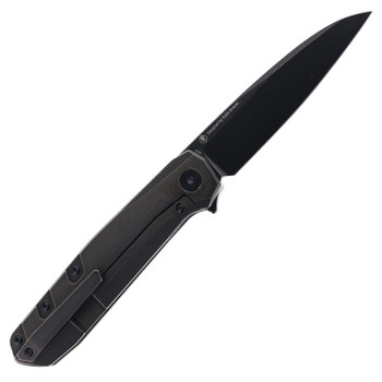 BESTECH 9 FOLDING KNIFE BLACK BRONZE TITANIUM HANDLE M390 BLADE BT2408B