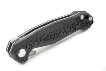 BROUS BLADES BYGONES FOLDING KNIFE BLACK G10 HANDLE D2 SATIN BLADE PLAIN EDGE BRB277