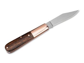 (Open Box) Returned Boker Barlow Copper Integral Folding Knife Desert Ironwood Handle N690 Plain Edge 110045