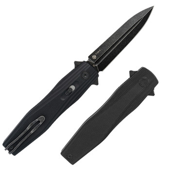 Ruike P188-B Folding Knife Black G10 Handle Sword Tip Blade D2