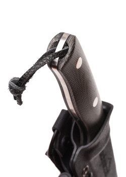 Schnitzel KVIN Fixed Blade Knife 14c28n Blade Steel Brown Micarta with Black  G10 SNL-05BBS