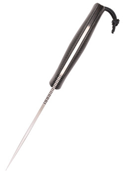 Schnitzel KVIN Fixed Blade Knife 14c28n Blade Steel Brown Micarta with Black  G10 SNL-05BBS