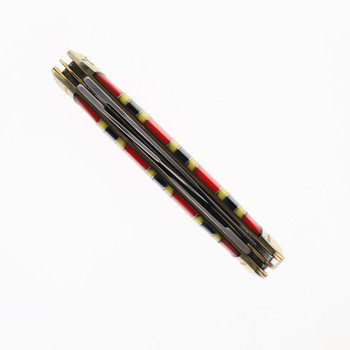 Rough Ryder Coral Snake Acrylic Handle Three Satin Stainless Steel Blades RR2279 Rough Ryder Coral Snake Acrylic Handle Three Satin Stainless Steel Blades RR2279