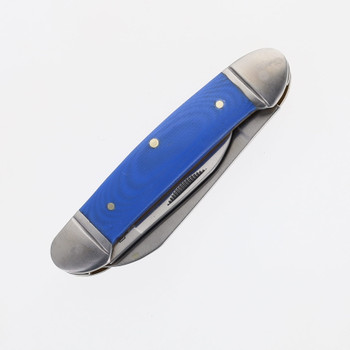 Rough Ryder Folder Blue G10 Handle Satin 440 Steel Blade Plain Edge RR2172