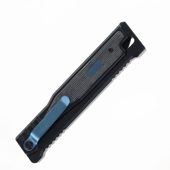 Reate EXO Pocket Knife Black Micarta Inlay Handle PVD/Satin Emax Tanto Blade