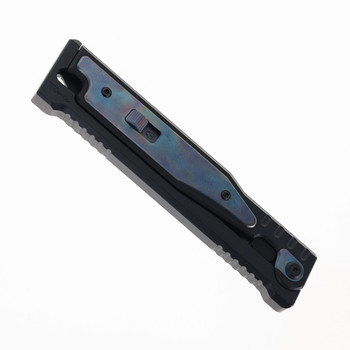 Reate EXO Pocket Knife Blue Titanium Inlay Handle PVD/Satin Emax Double Edge Blade Reate EXO Pocket Knife Blue Titanium Inlay Handle PVD/Satin Emax Double Edge Blade