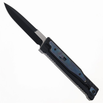 Reate EXO Pocket Knife Blue Titanium Inlay Handle PVD/Satin Emax Double Edge Blade Reate EXO Pocket Knife Blue Titanium Inlay Handle PVD/Satin Emax Double Edge Blade