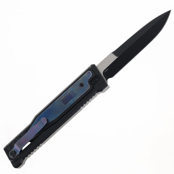 Reate EXO Pocket Knife Blue Titanium Inlay Handle PVD/Satin Emax Double Edge Blade Reate EXO Pocket Knife Blue Titanium Inlay Handle PVD/Satin Emax Double Edge Blade