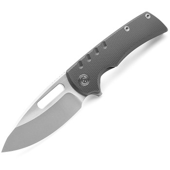 Miguron Knives Arma II Flipper Pocket Knife Gray Titanium Handle