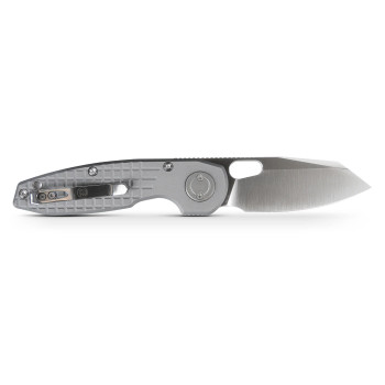 Vosteed Ankylo Vanchor Lock Pocket Knife Gray Frag Aluminum Handle Satin Elmax Blade A1910