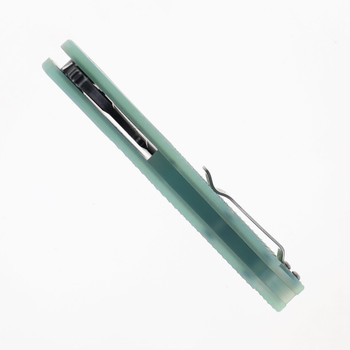 CH Folding Knife Jade Green G10 Handle D2 Plain Edge Black Stonewash Finish 3522-G10-JG