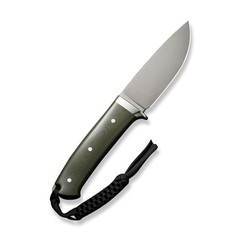 Civivi Cloud Peak Fixed Blade Knife Green G10 Handle Nitro-V Drop Point Plain Edge Satin Finish C23044-2