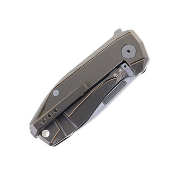 (Stiff Detent) Open Box/Returned Lion Steel Nano Flipper Pocket Knife Magnacut Steel Bronze Titanium Handle NA01-BR (Stiff Detent) Open Box/Returned Lion Steel Nano Flipper Pocket Knife Magnacut Steel Bronze Titanium Handle NA01-BR