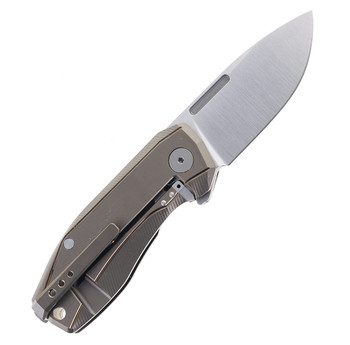 (Stiff Detent) Open Box/Returned Lion Steel Nano Flipper Pocket Knife Magnacut Steel Bronze Titanium Handle NA01-BR (Stiff Detent) Open Box/Returned Lion Steel Nano Flipper Pocket Knife Magnacut Steel Bronze Titanium Handle NA01-BR
