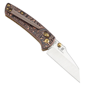 Kansept Little Main Street Folding Knife Copper Carbon Fiber Handle S35VN Plain Edge Satin Finish K2015V2