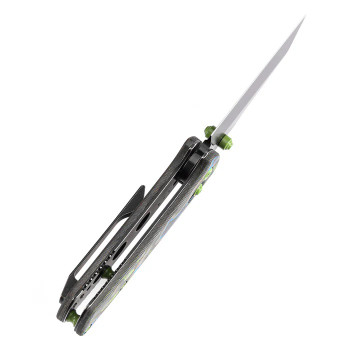 Kansept Little Main Street Folding Knife 80S Camo Carbon Fiber Handle S35VN Plain Edge Blackwash Finish K2015V4