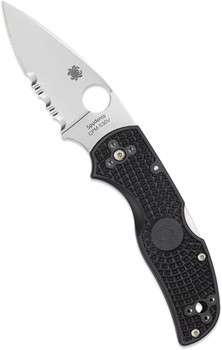 Spyderco Native 5 Folding Knife Black FRN Handle S30V Partially Serrated Edge C41PSBK5