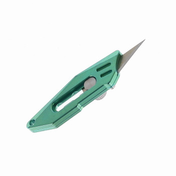 Harnds Pea Utility Knife Green Titanium Alloy Handle SK5 Plain Edge MT1101GN
