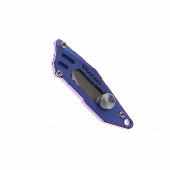 Harnds Pea Utility Knife Blue Titanium Alloy Handle SK5 Plain Edge MT1101BU