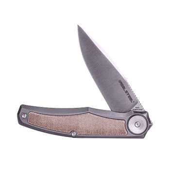 Real Steel Avangard Folding Knife Titanium/Natural Micarta Handle M390 Drop Point Plain Edge Satin Finish 9782 Real Steel Avangard Folding Knife Titanium/Natural Micarta Handle M390 Drop Point Plain Edge Satin Finish 9782