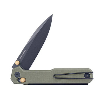 Real Steel Perix Folding Knife Olive Green G10 Handle Nitro-V Drop Point Plain Black Blade 7121BG Real Steel Perix Folding Knife Olive Green G10 Handle Nitro-V Drop Point Plain Black Blade 7121BG