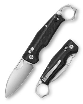Trivisa Sagitta-04B Black Micarta G10 Handle 14C Blade