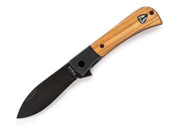 Finch Knife Co Pipeline Folding Knife Olivewood 154CM Blackwash