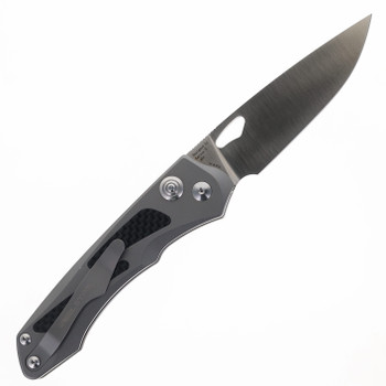 Real Steel Griffin 2017 Folding Knife Titanium/Carbon Fiber Handle M390 Plain Edge 9311