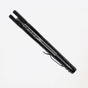 Real Steel Echo Folding Knife Black G10 Handle D2 Modified Tanto Plain Edge Stonewash Finish 9841