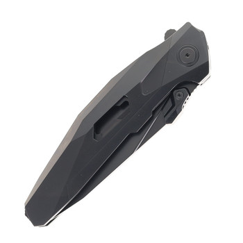 Rike Shadow Folding Knife Black Titanium Handle Black M390 Tanto Plain Edge Shadow-T-B