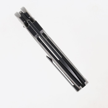 TwoSun Knives Axis Lock Titanium Color Carbon Fiber Flipper Knife TS429-YJ01-V1